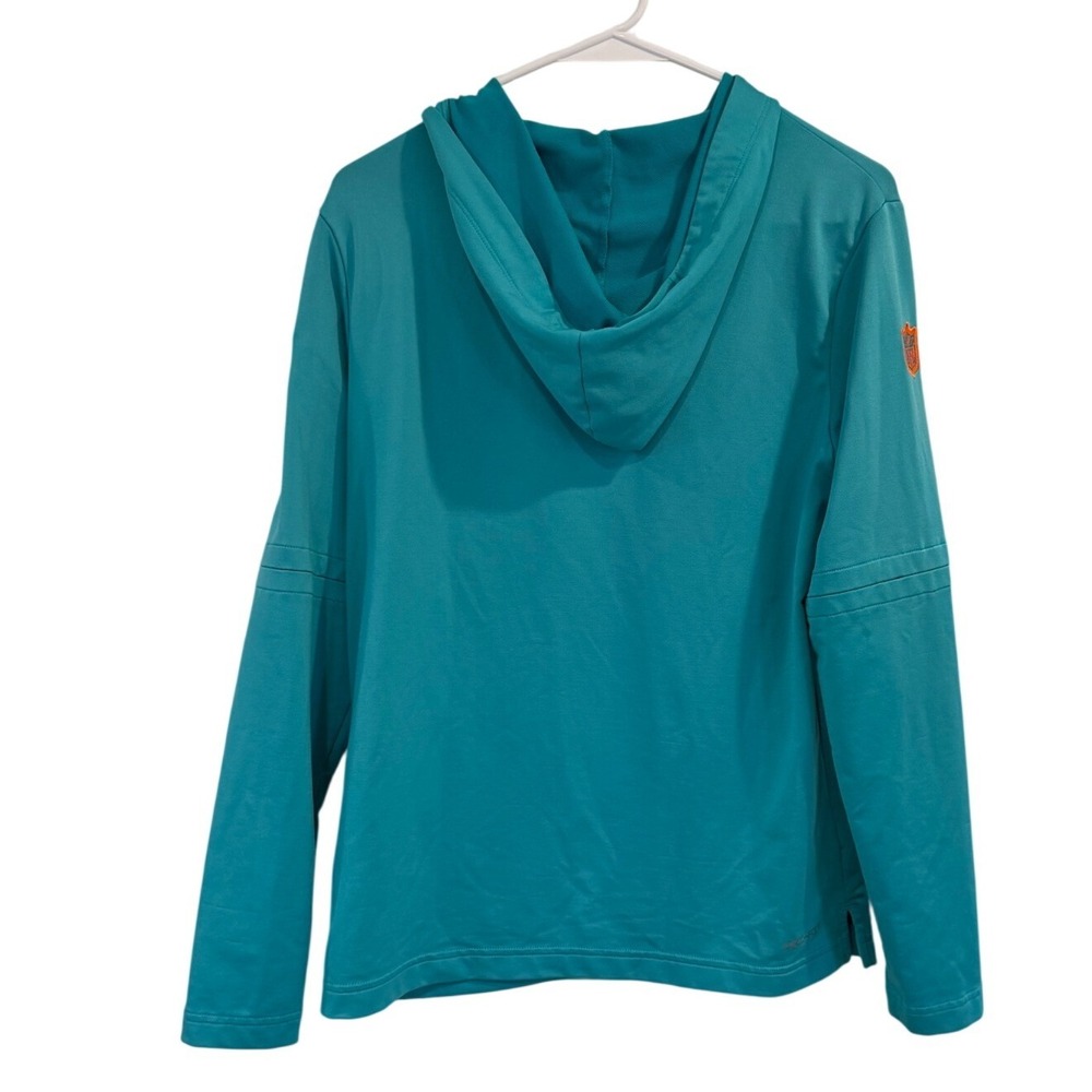 Nike Miami Dolphins Dri-FIT Teal Orange Performance‎ Hoodie Womens Small NFL - Picture 7 of 9
